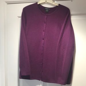 100% Cashmere cardigan Purple/raspberry size 1X
